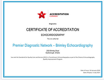 Certificate of Accreditation - Echocardiography - Premier Diagnostic Network - Premier Diagnostic Network - Bellesmere Echocardiography